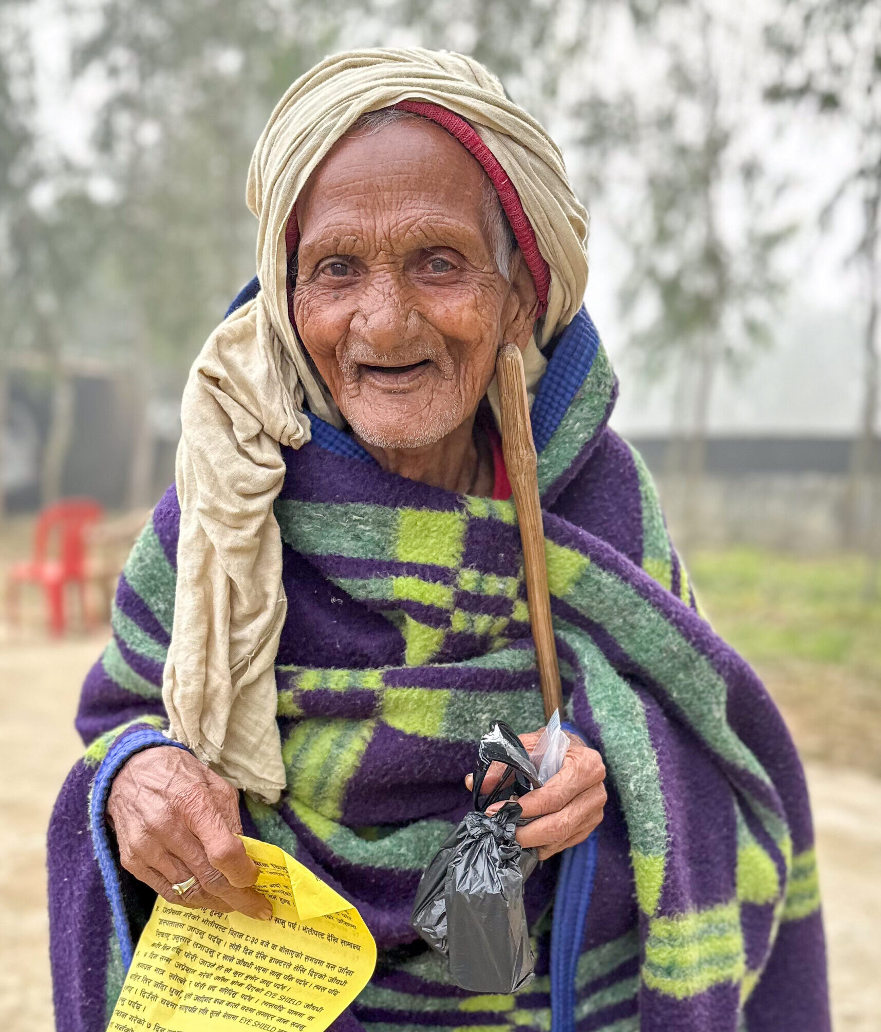 man smiling after cataract surgery